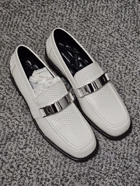 Burberry Shoes - NWT: Burberry Women's White Leather Bit Loafers - 39.5 EU = 9.5 US